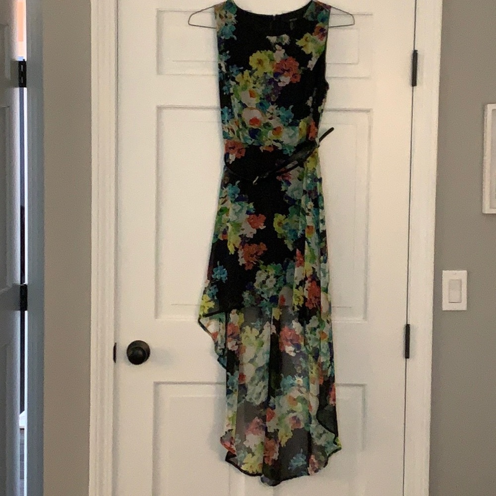 Floral High-Low Maxi Dress